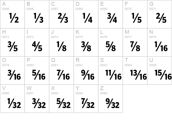 PoynterAgate-CondFracThree uppercase A-Z preview