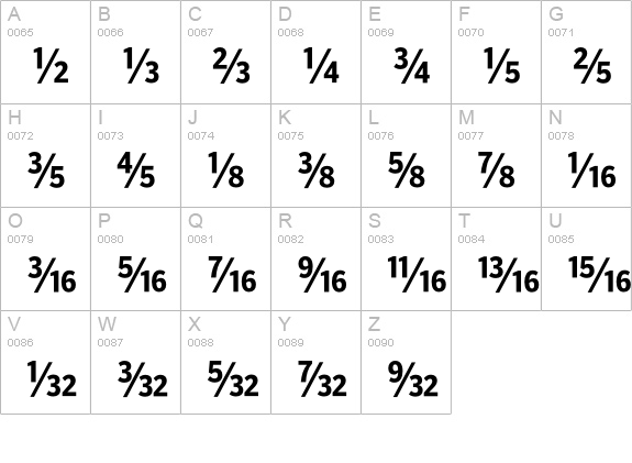 PoynterAgate-CondFracTwo uppercase A-Z preview
