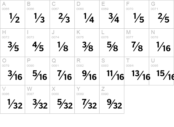 PoynterAgate-RegularFracOne uppercase A-Z preview