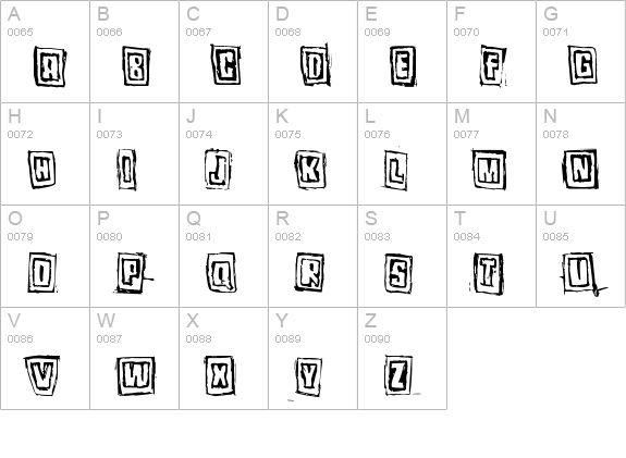 Pozo uppercase A-Z preview