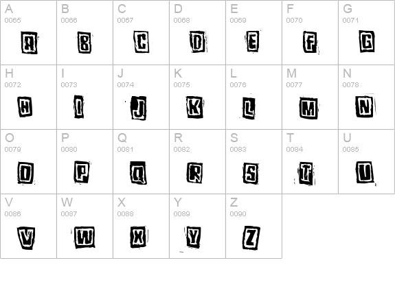 Pozotwo uppercase A-Z preview