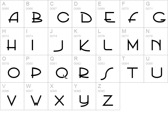 PP_Hip20s uppercase A-Z preview