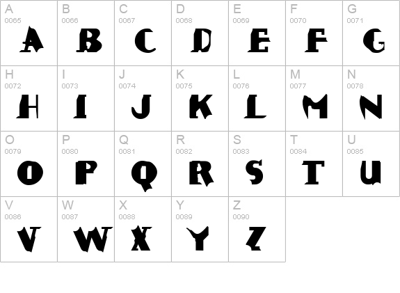 Praegnant uppercase A-Z preview