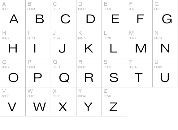 Pragmatica Extended Light uppercase A-Z preview