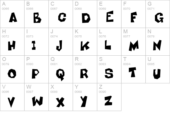 Praise 'Bob' uppercase A-Z preview