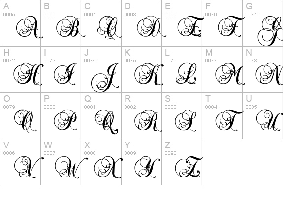 Precious uppercase A-Z preview