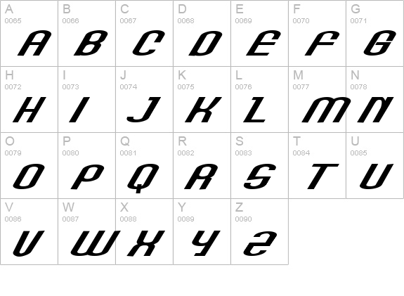 precision uppercase A-Z preview