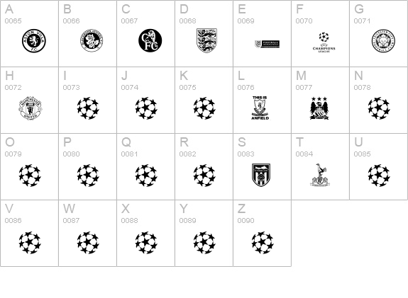premiership uppercase A-Z preview