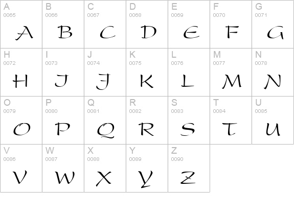President uppercase A-Z preview