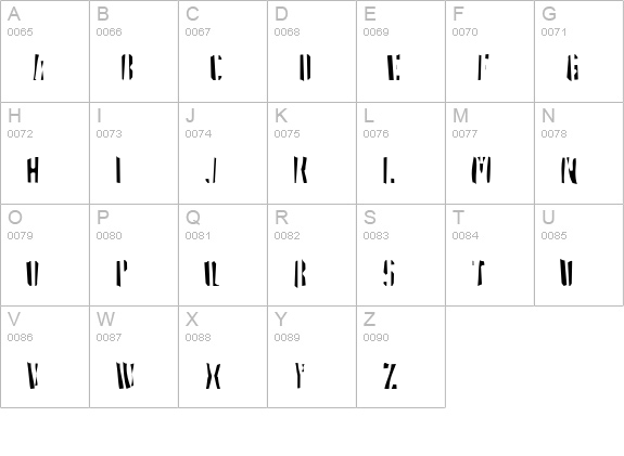 President Gas Gaunt uppercase A-Z preview