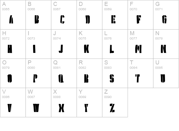 President Gas Ink uppercase A-Z preview