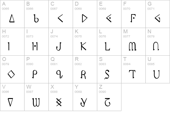 Presley Press Condensed uppercase A-Z preview