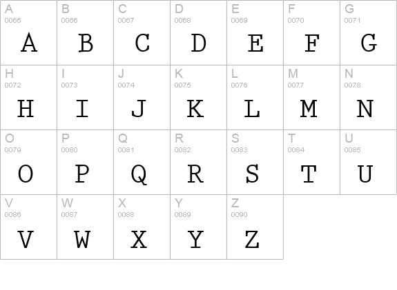 Prestige-Bold uppercase A-Z preview
