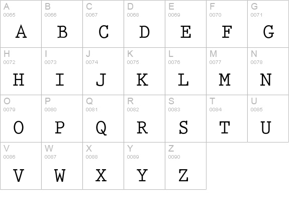 Prestige Elite Bold uppercase A-Z preview