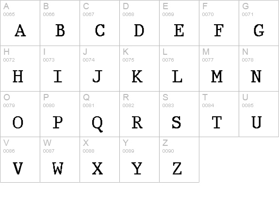 Prestige-Normal uppercase A-Z preview