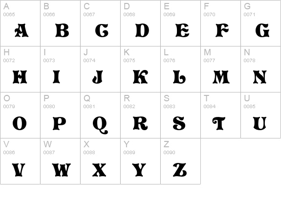 Pretoria-Normal uppercase A-Z preview