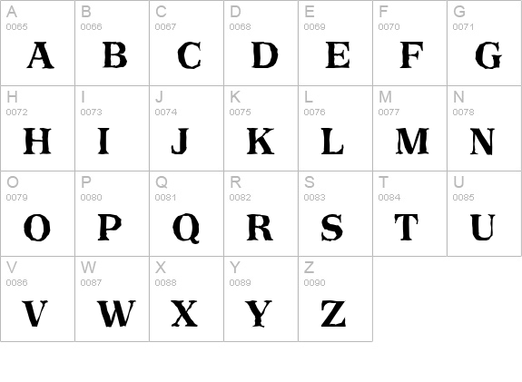 PriamosAntique-Bold uppercase A-Z preview