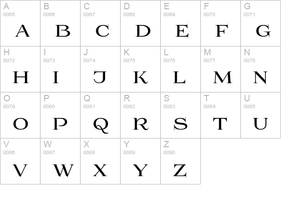 Prida01Bold uppercase A-Z preview