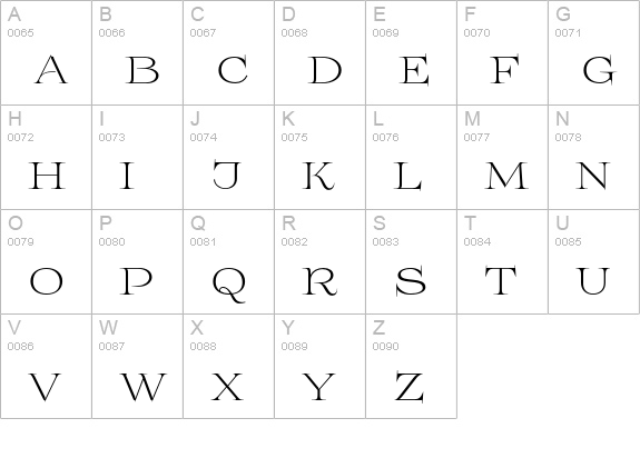 Prida01Light uppercase A-Z preview