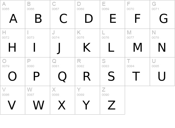 Prima Sans uppercase A-Z preview