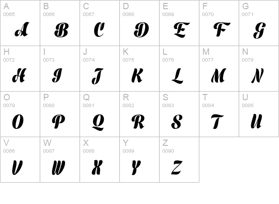 Prime Script PERSONAL USE ONLY uppercase A-Z preview