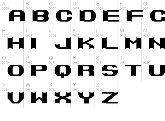 Primo uppercase A-Z preview
