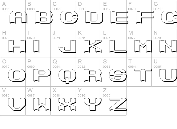 Primo Bright uppercase A-Z preview