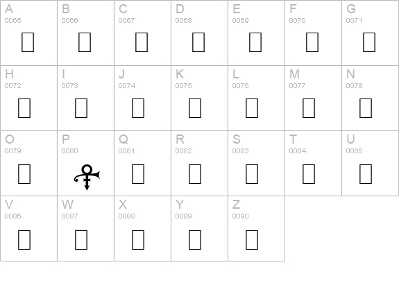 PrinceNormal uppercase A-Z preview