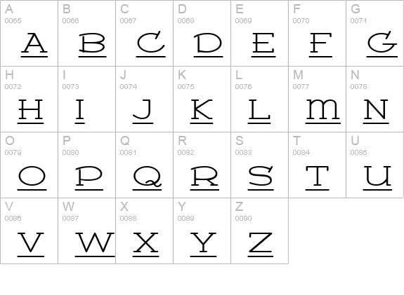 Princess Royal BTN uppercase A-Z preview