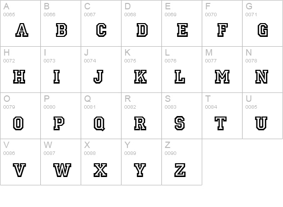 Principal-Regular uppercase A-Z preview