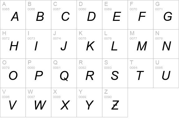 Print Arty uppercase A-Z preview