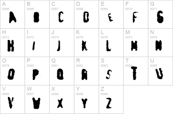 pRint Fuck 151 uppercase A-Z preview