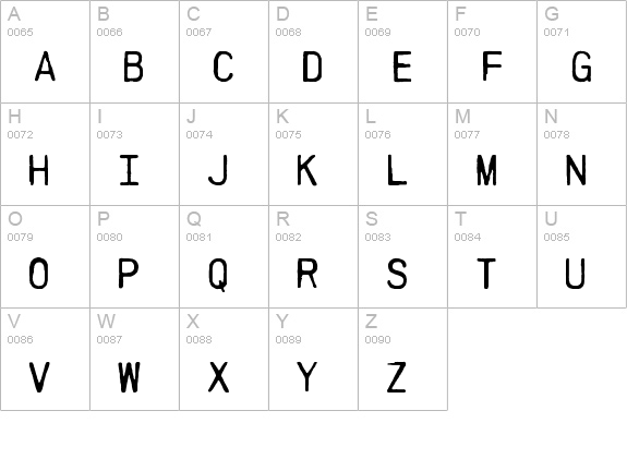 PRINTF uppercase A-Z preview