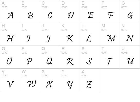 Pristina uppercase A-Z preview