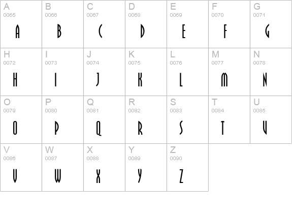 Pritchard Plain uppercase A-Z preview