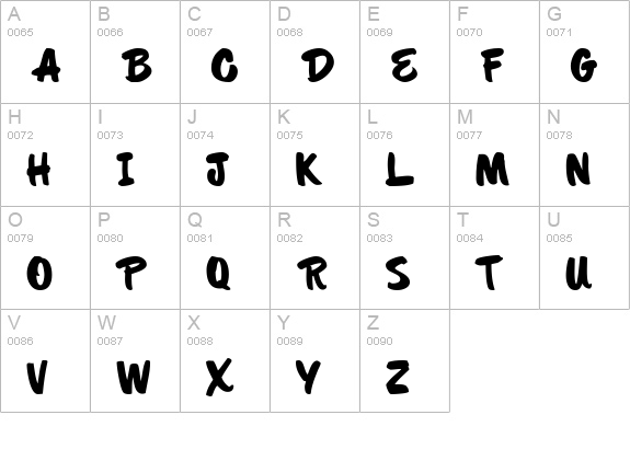 PritchettScript uppercase A-Z preview