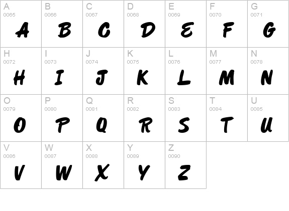 PritchettScript Italic uppercase A-Z preview