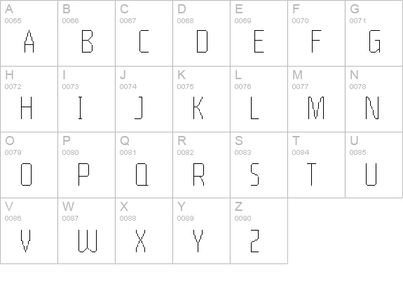 Pro55 Light uppercase A-Z preview