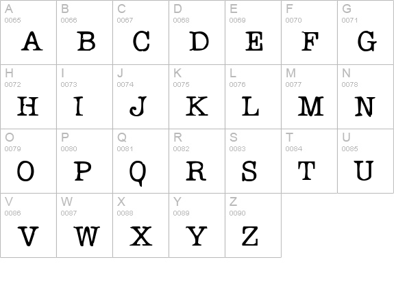 Problem Secretary Normal uppercase A-Z preview