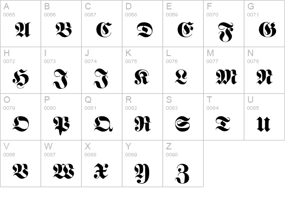 Proclamate Heavy Heavy uppercase A-Z preview
