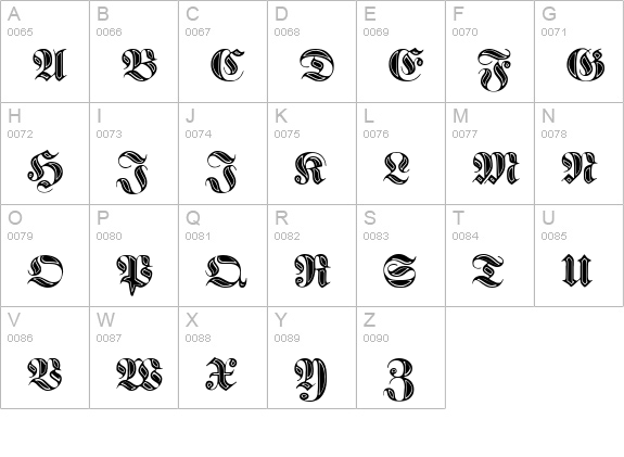 Proclamate Incised Heavy uppercase A-Z preview