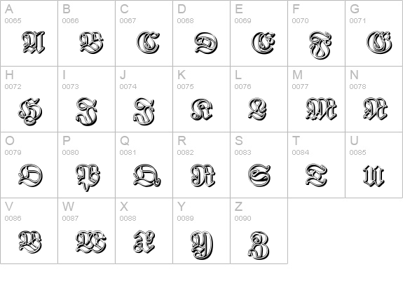 Proclamate Ribbon Heavy uppercase A-Z preview