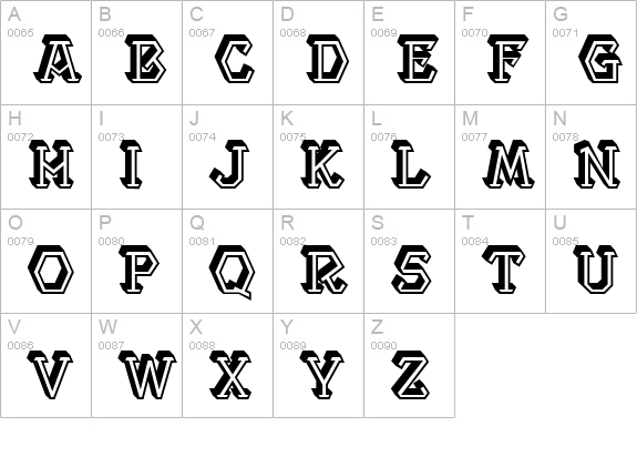 Project3000 uppercase A-Z preview