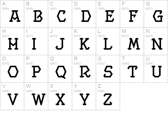 ProjectMedium uppercase A-Z preview