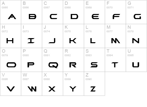 Promethean Bold Expanded uppercase A-Z preview