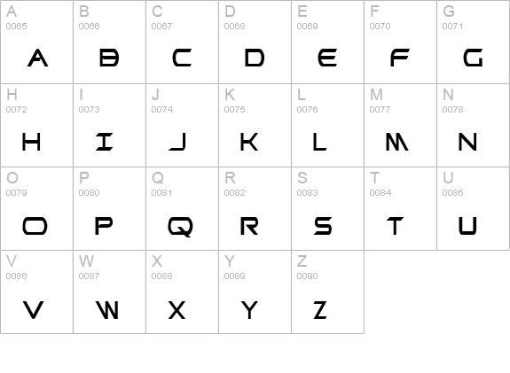 Promethean Condensed uppercase A-Z preview
