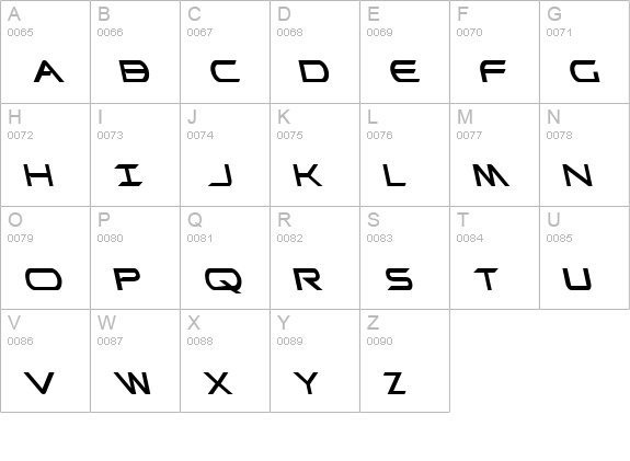 Promethean Leftalic uppercase A-Z preview