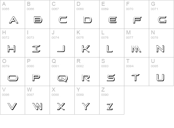 Promethean Shadow uppercase A-Z preview