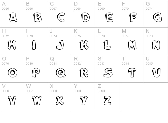 ProppedUp Normal uppercase A-Z preview