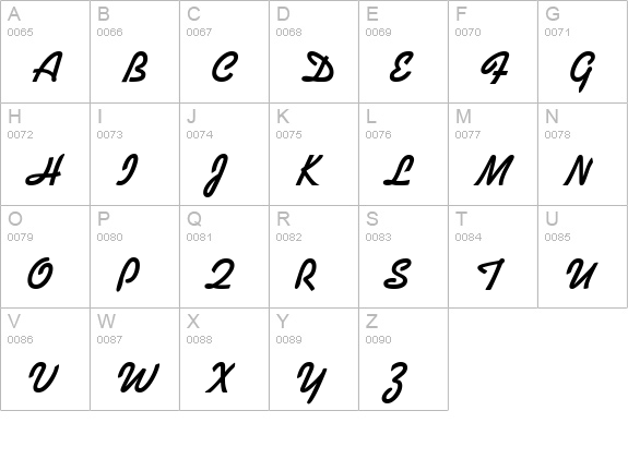 Prose Script SSi Bold uppercase A-Z preview